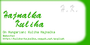 hajnalka kuliha business card